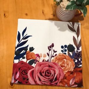 Floral accent pillow